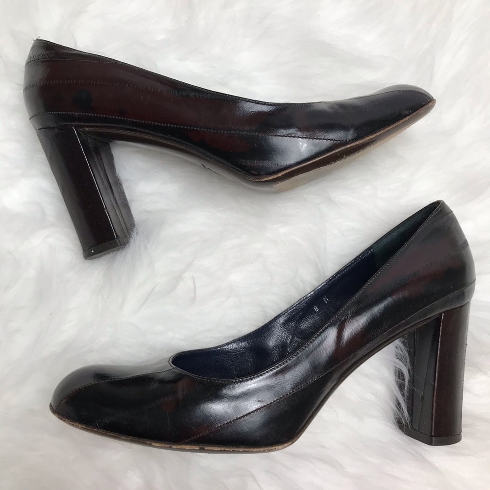 Joan and David Chunky Heels Leather Vintage Shoes